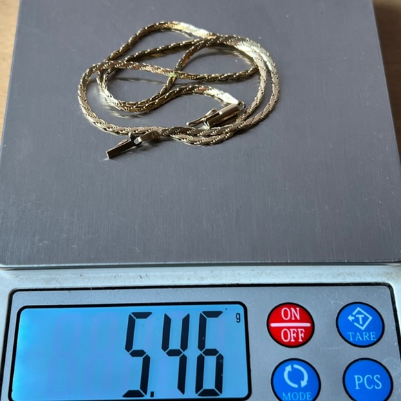 14K YELLOW GOLD FLAT SNAKE STYLE CHAIN NECKLACE UNISEX HALLMARKED APRX 15.5”LONG - Picture 11 of 16